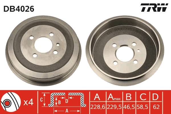 Tambur frana DB4026 TRW