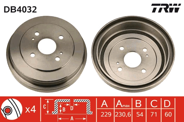 Tambur frana DB4032 TRW