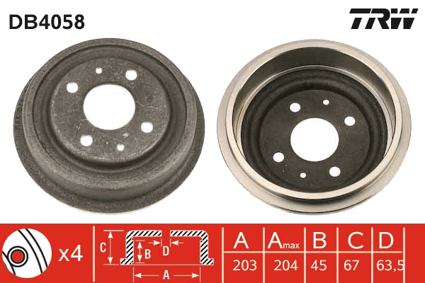 Tambur frana DB4058 TRW