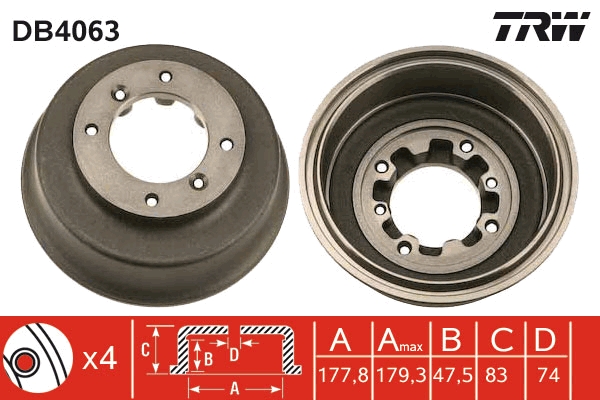 Tambur frana DB4063 TRW