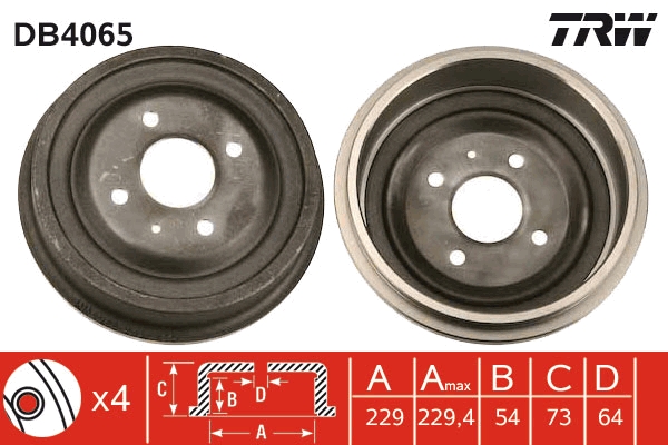 Tambur frana DB4065 TRW