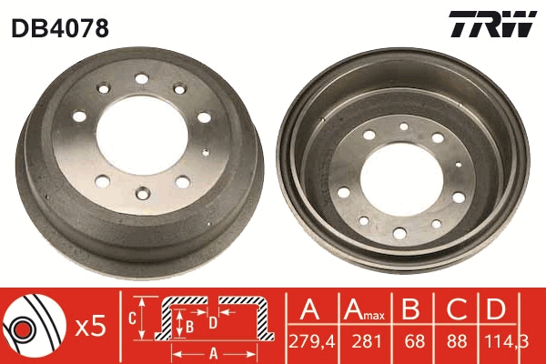 Tambur frana DB4078 TRW