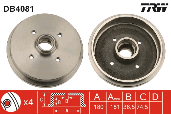 Tambur frana DB4081 TRW