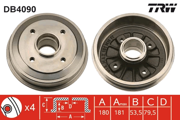 Tambur frana DB4090 TRW