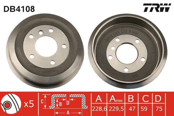 Tambur frana DB4108 TRW