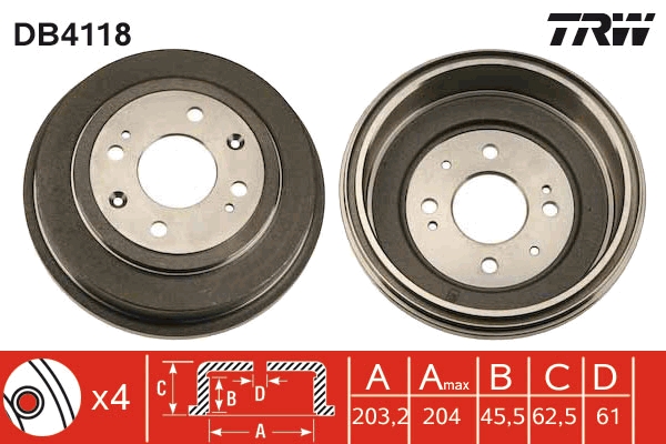 Tambur frana DB4118 TRW