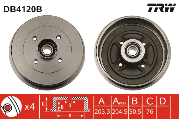 Tambur frana DB4120B TRW