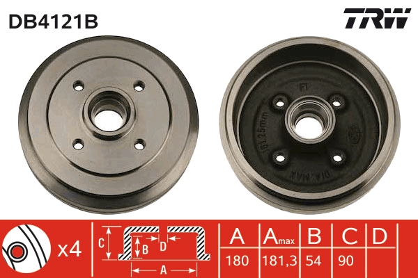 Tambur frana DB4121B TRW