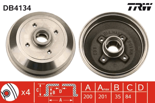 Tambur frana DB4134 TRW