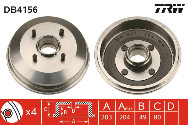 Tambur frana DB4156 TRW