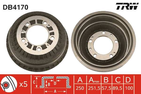 Tambur frana DB4170 TRW