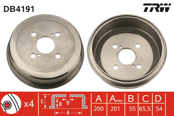 Tambur frana DB4191 TRW