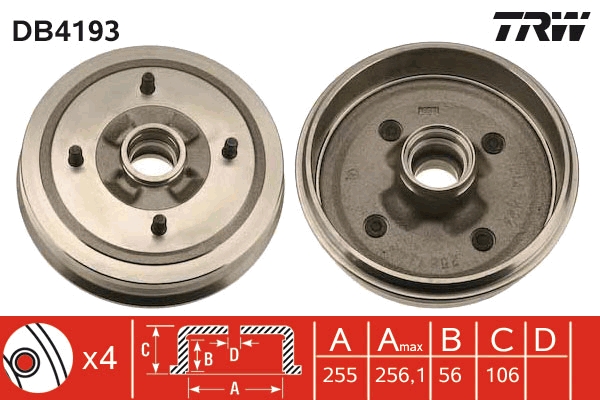 Tambur frana DB4193 TRW