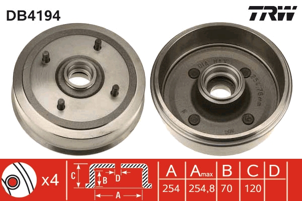 Tambur frana DB4194 TRW