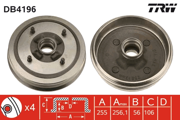 Tambur frana DB4196 TRW