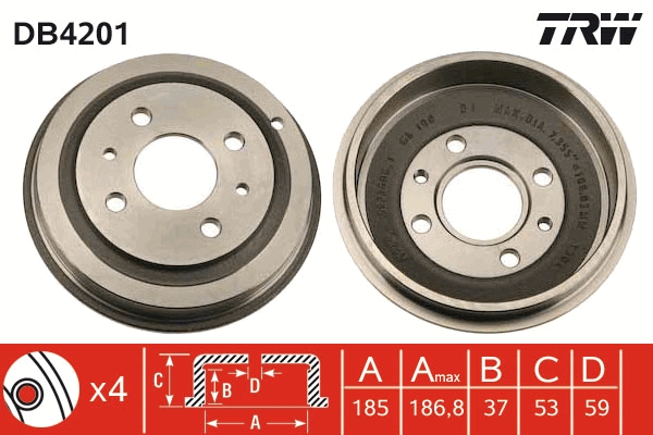 Tambur frana DB4201 TRW