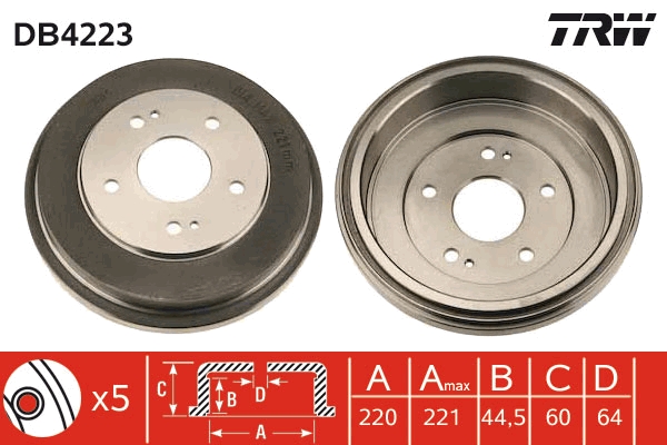 Tambur frana DB4223 TRW