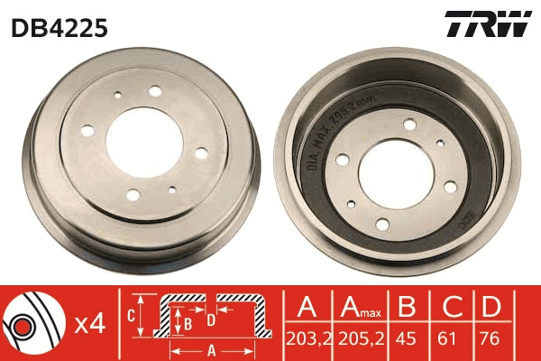 Tambur frana DB4225 TRW