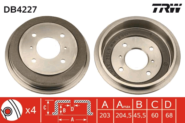 Tambur frana DB4227 TRW
