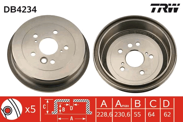 Tambur frana DB4234 TRW