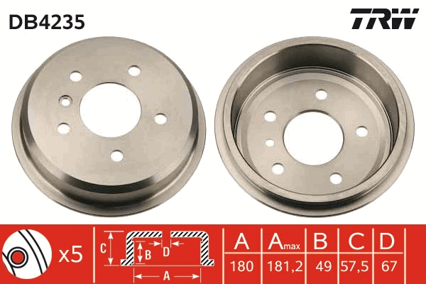 Tambur frana DB4235 TRW