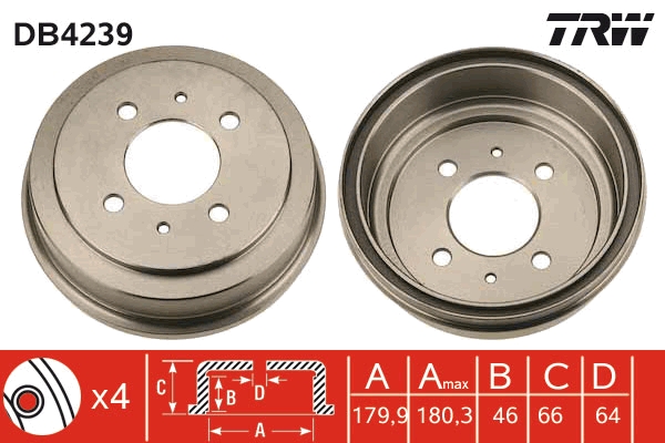 Tambur frana DB4239 TRW