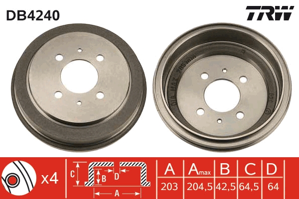 Tambur frana DB4240 TRW