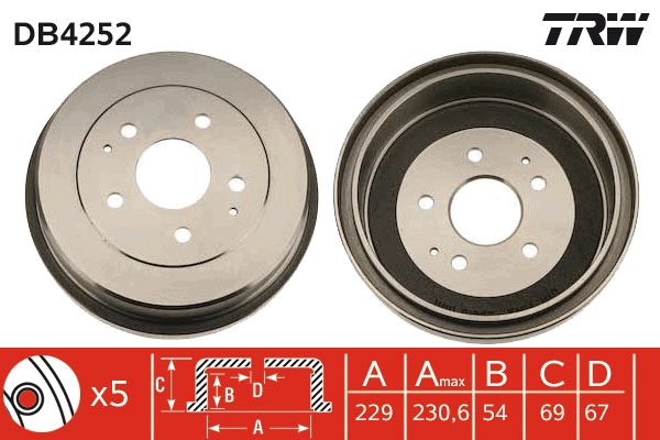 Tambur frana DB4252 TRW