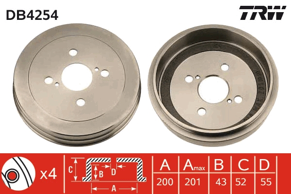 Tambur frana DB4254 TRW