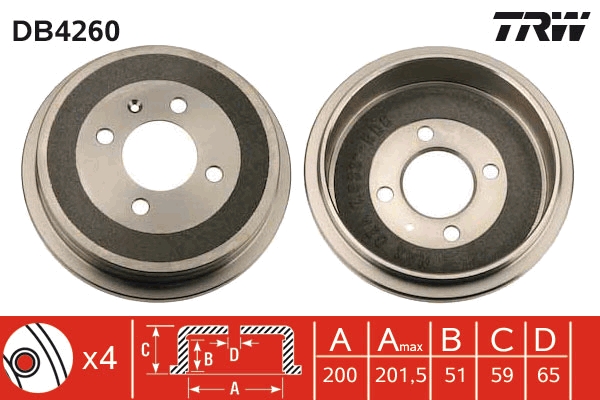 Tambur frana DB4260 TRW