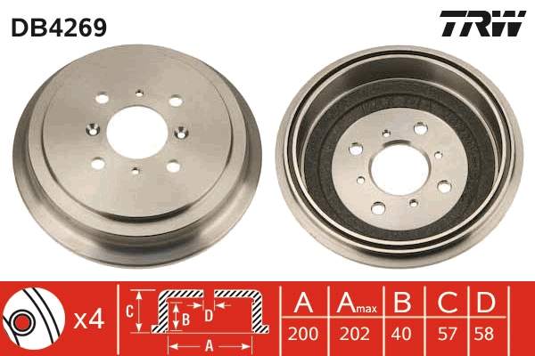 Tambur frana DB4269 TRW