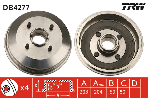 Tambur frana DB4277 TRW