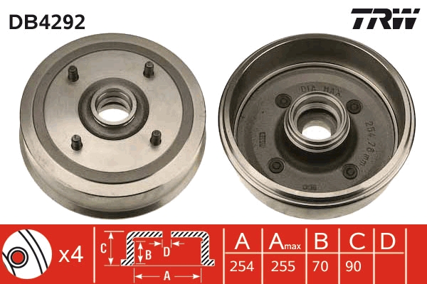 Tambur frana DB4292 TRW