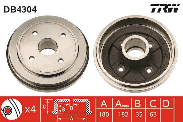 Tambur frana DB4304 TRW