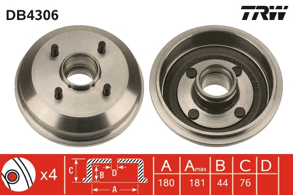 Tambur frana DB4306 TRW