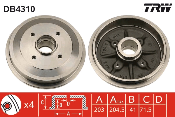 Tambur frana DB4310 TRW