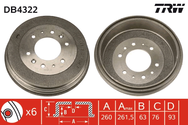 Tambur frana DB4322 TRW