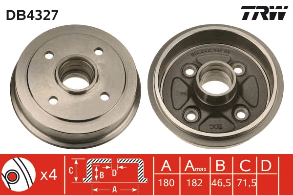 Tambur frana DB4327 TRW