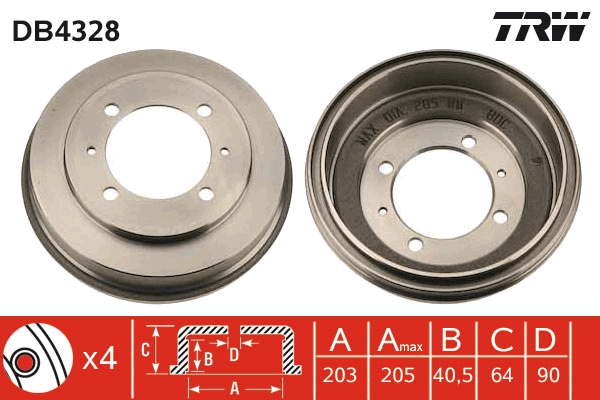 Tambur frana DB4328 TRW