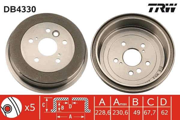 Tambur frana DB4330 TRW