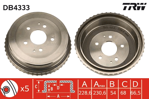 Tambur frana DB4333 TRW
