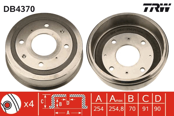 Tambur frana DB4370 TRW