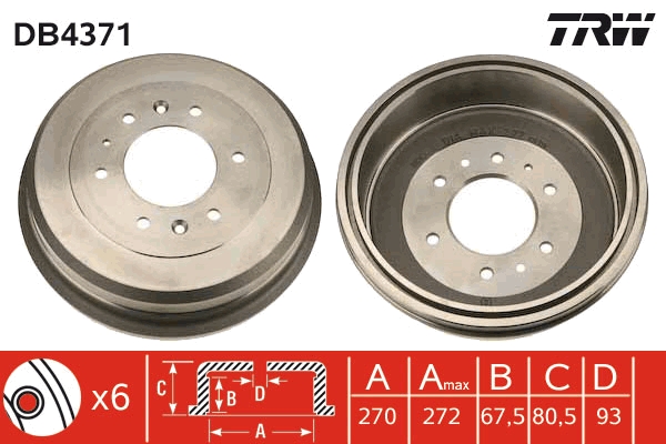 Tambur frana DB4371 TRW