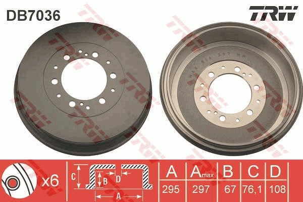 Tambur frana DB7036 TRW