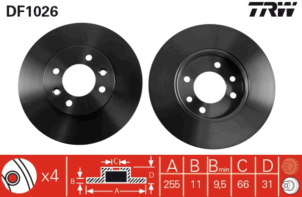 Disc frana DF1026 TRW