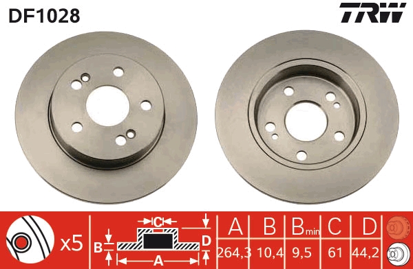 Disc frana DF1028 TRW