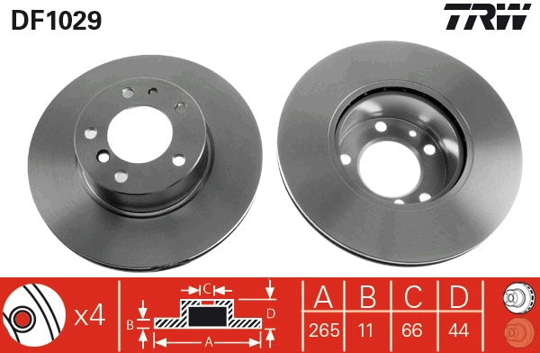 Disc frana DF1029 TRW