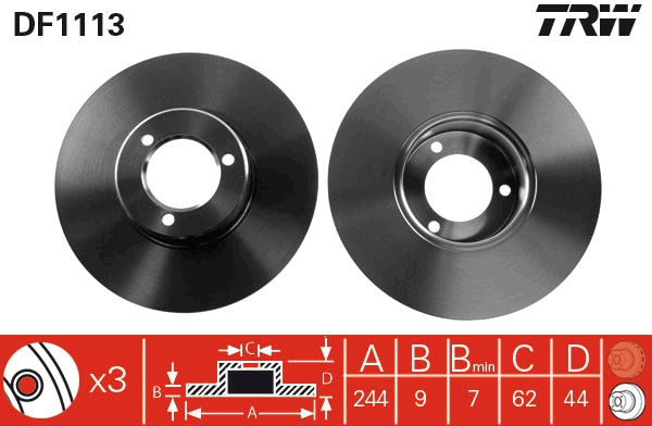 Disc frana DF1113 TRW