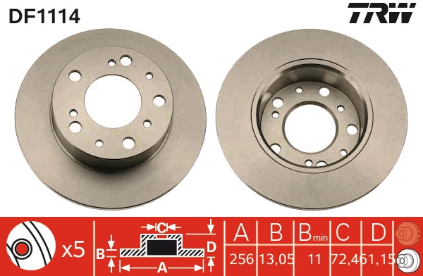 Disc frana DF1114 TRW