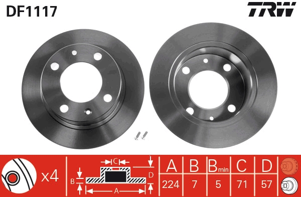 Disc frana DF1117 TRW